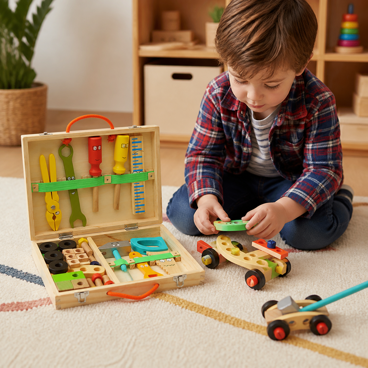 TinyCrafter - Montessori Wooden Tool Set