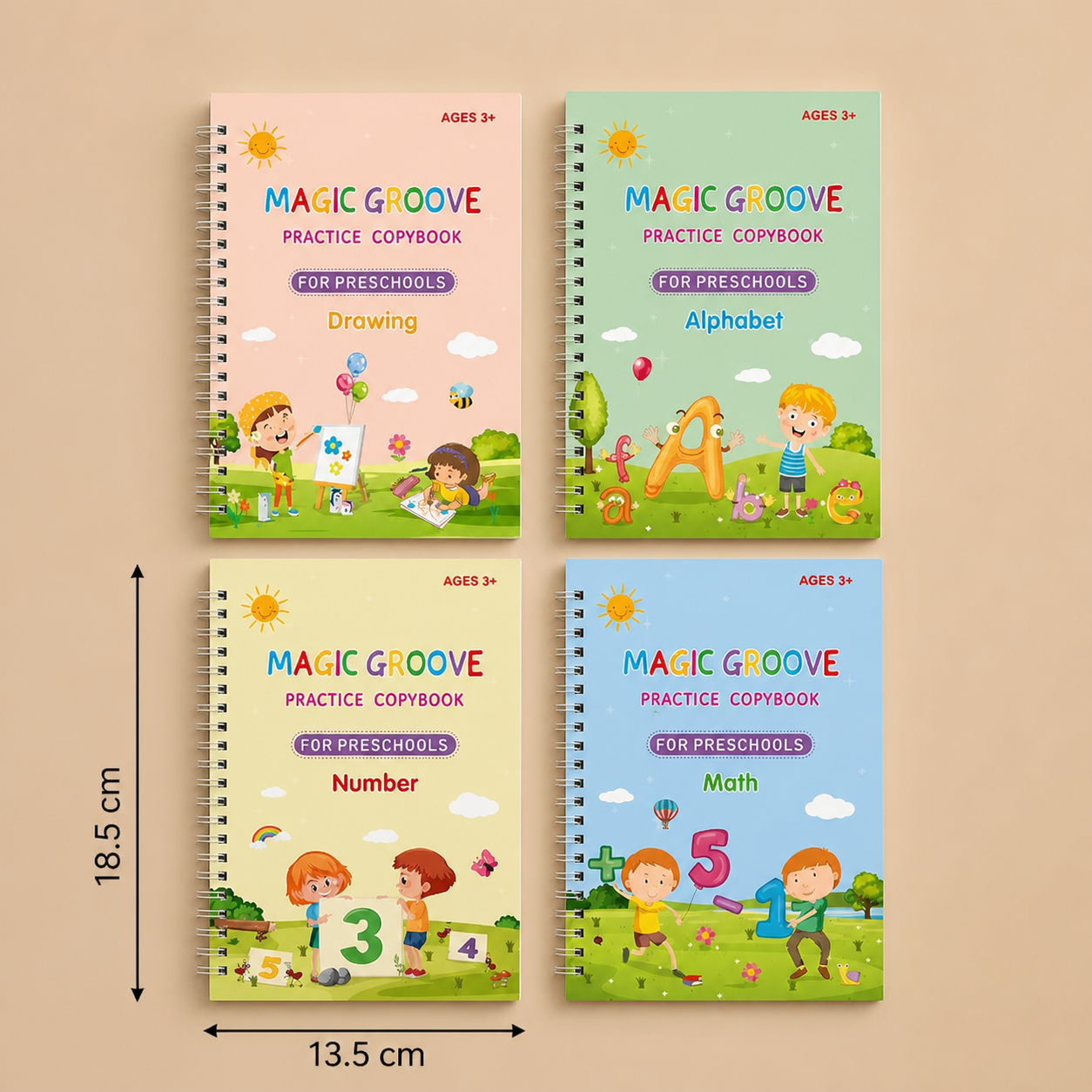 Magic Practice Notebooks (Set of 4 Notebooks)