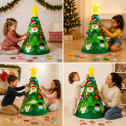 Montessori 3D Felt Christmas Tree