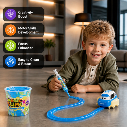Magic Slime Race Track Set – DIY Electric Car Adventure