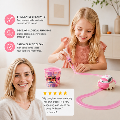 Magic Slime Race Track Set – DIY Electric Car Adventure