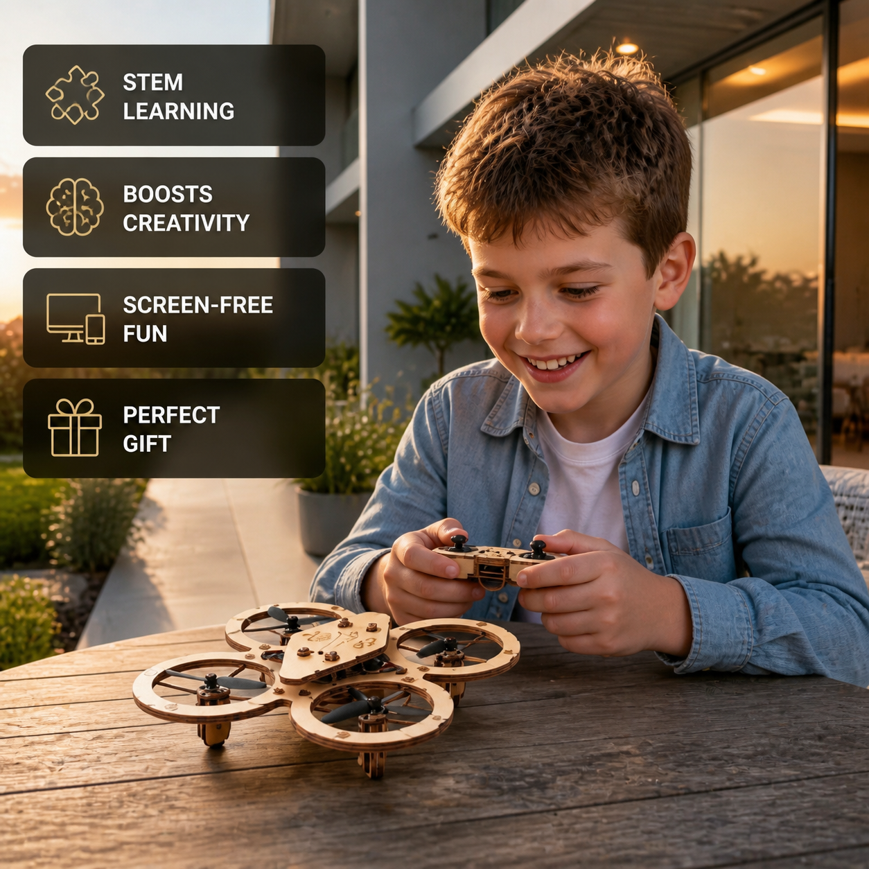 DIY Wooden RC Quadcopter Kit – Build Your Own Flying Adventure