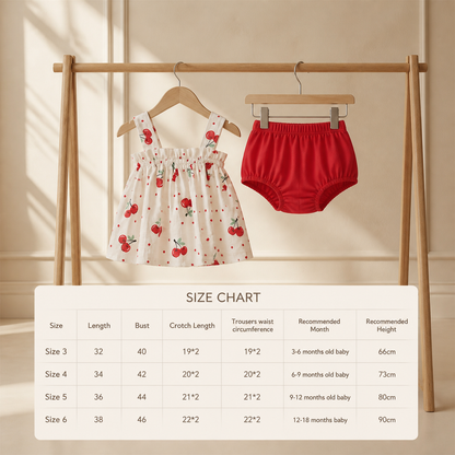 Summer 2-Piece Baby Girl Outfit – Plaid Strap Dress with Matching Bloomers