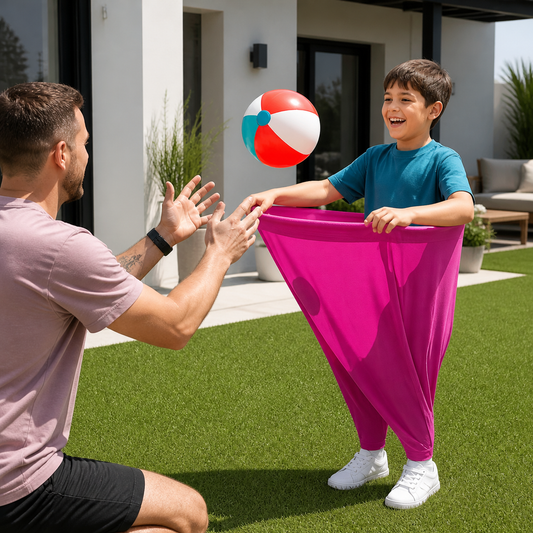 Clown trousers - catching ball family game