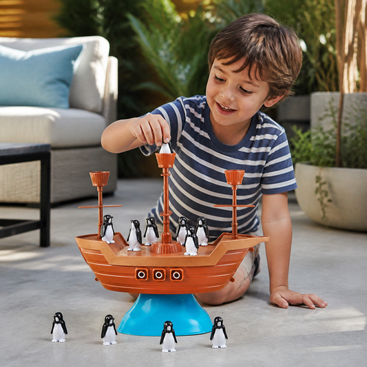 Penguin Pirate Ship Balance Game