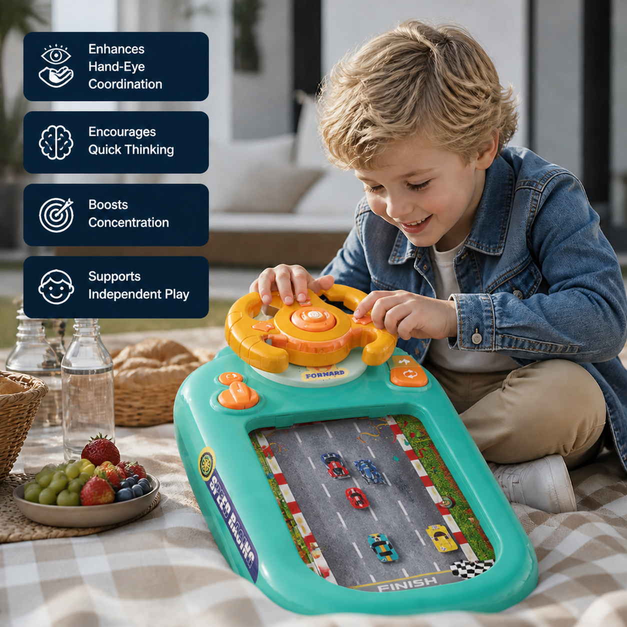 Adventure racing game box for children