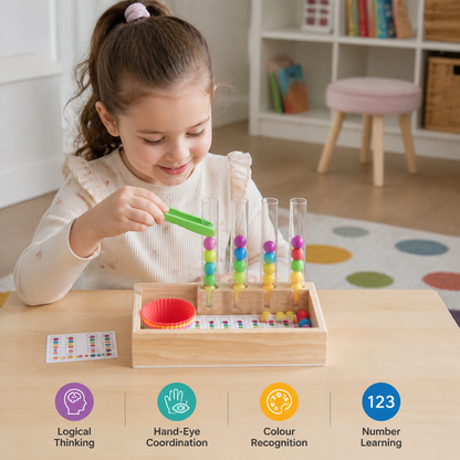 Montessori Test Tube Colours and Numbers Play and Learning Set