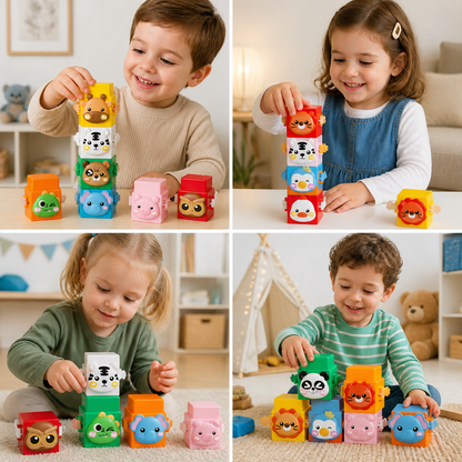 Educational Montessori Animal Stacking Set Building Toy