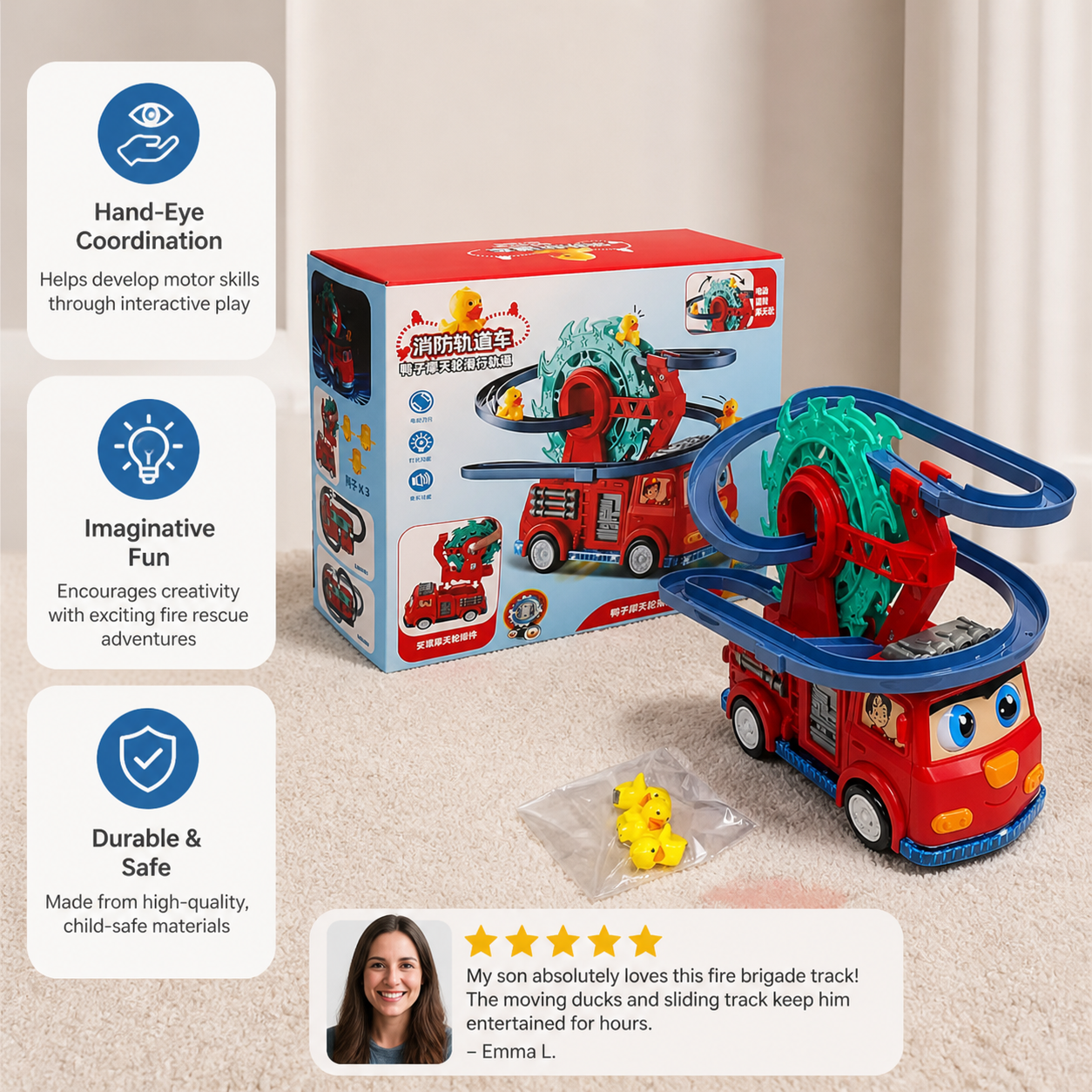 Fire Brigade Duck Slide Toy