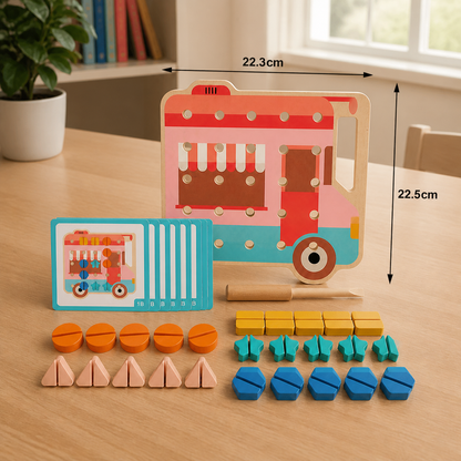 Montessori Color Screw Bear Board for Little Handymen