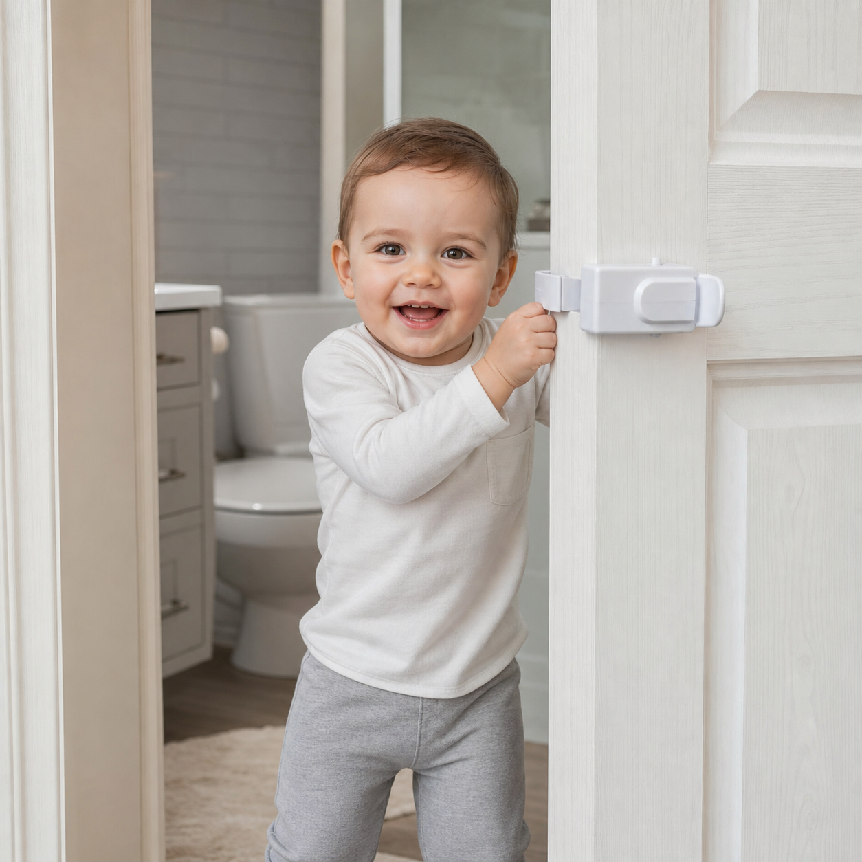 No-Drill Child Safety Door Lock