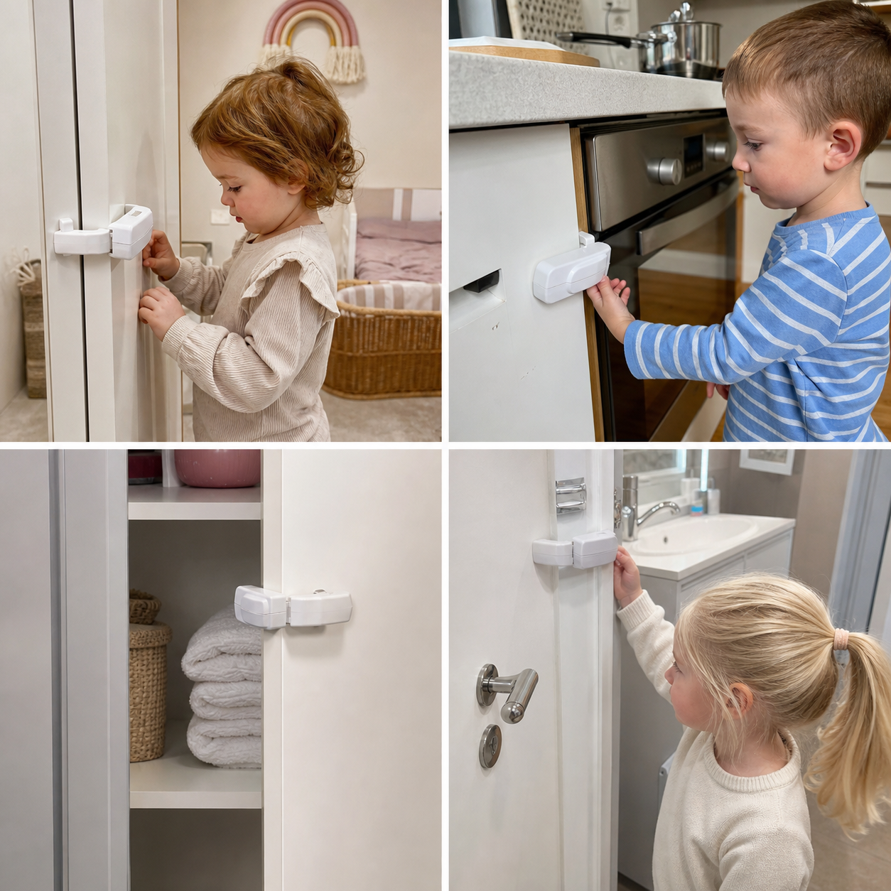 No-Drill Child Safety Door Lock