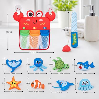 Montessori Magnet Fishing Bath Toy Set