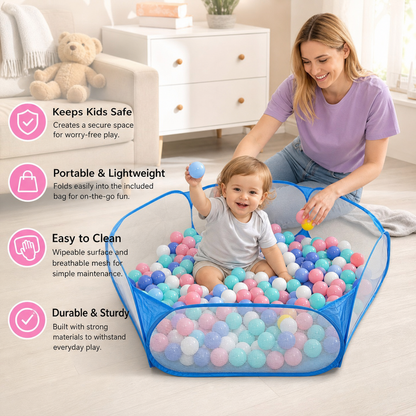 Portable Pop-Up Baby Playpen Tent for Toddlers