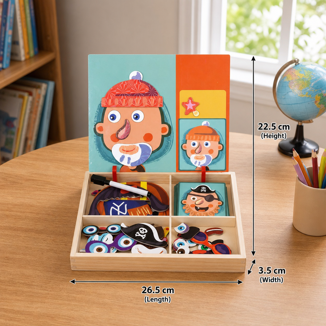 Magnetic Wooden Dress-Up & Matching Puzzle Board – Creative Learning Toy