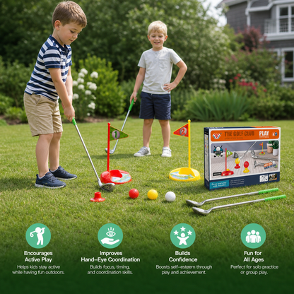Kids Golf Set with Adjustable Clubs – Perfect for Backyard Play