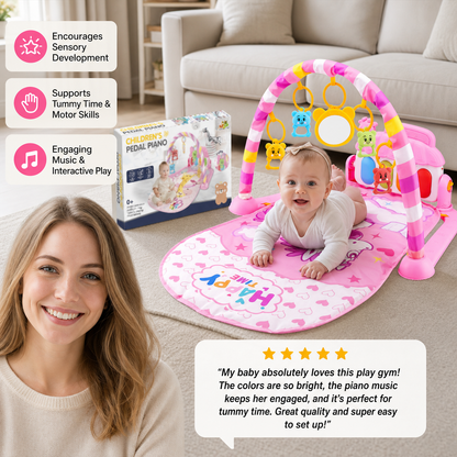 Baby Music Play Gym with Piano– Interactive Sensory Activity Mat (0–24 Months)
