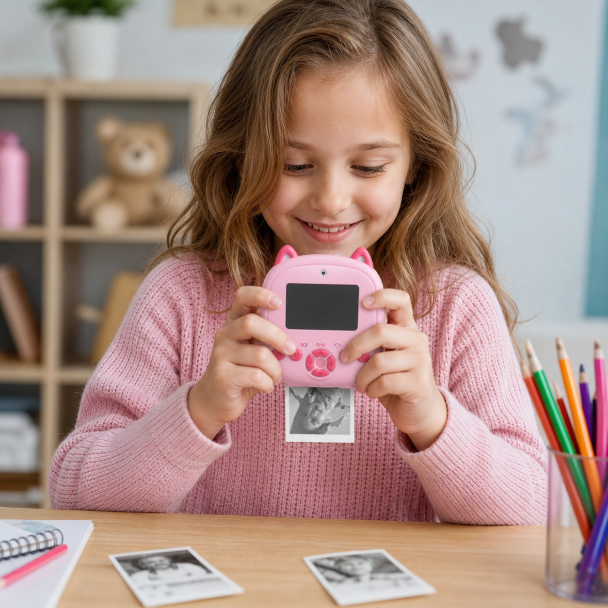 Kids Instant Print Camera – Mini HD Digital Camera with Built-in Printer