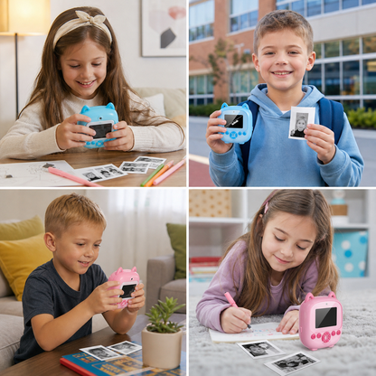 Kids Instant Print Camera – Mini HD Digital Camera with Built-in Printer