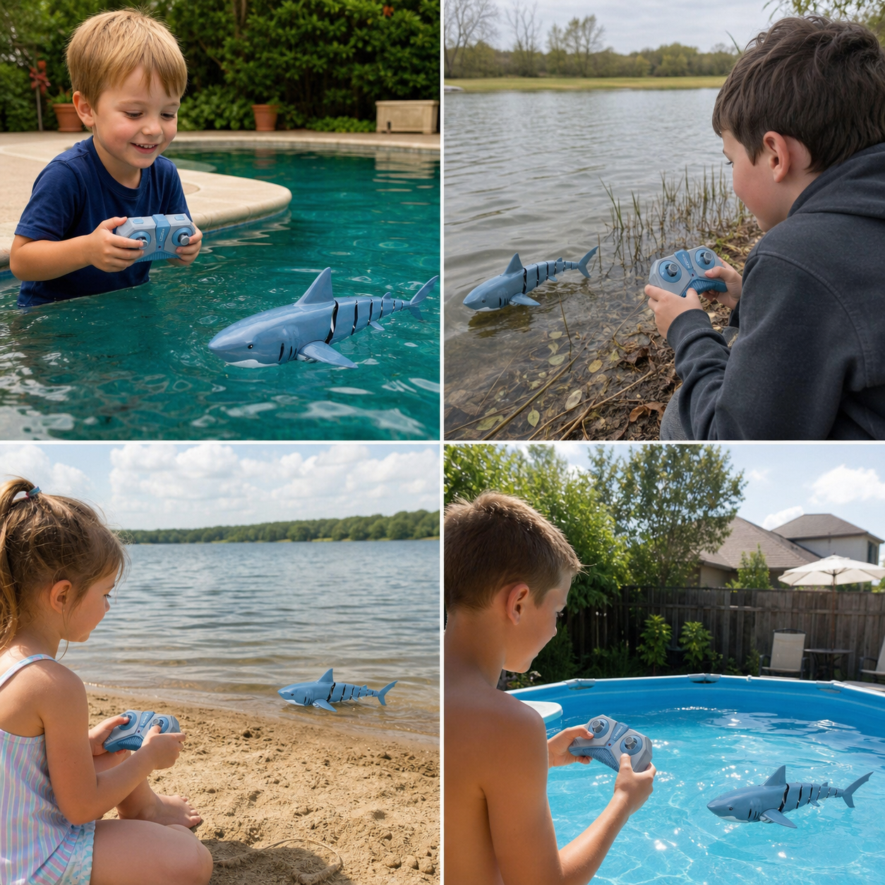 Remote-Controlled Shark Water Toy – RC Swimming Robot for Kids