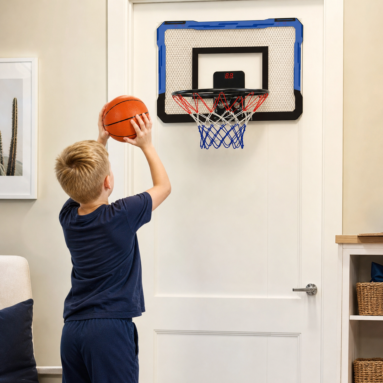 Mini Basketball Hoop for Kids – Wall & Door Mount Set