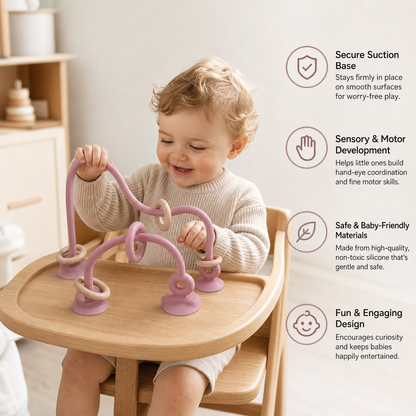 Silicone Baby Activity Toy – Suction Cup Learning Toy for Table & High Chair