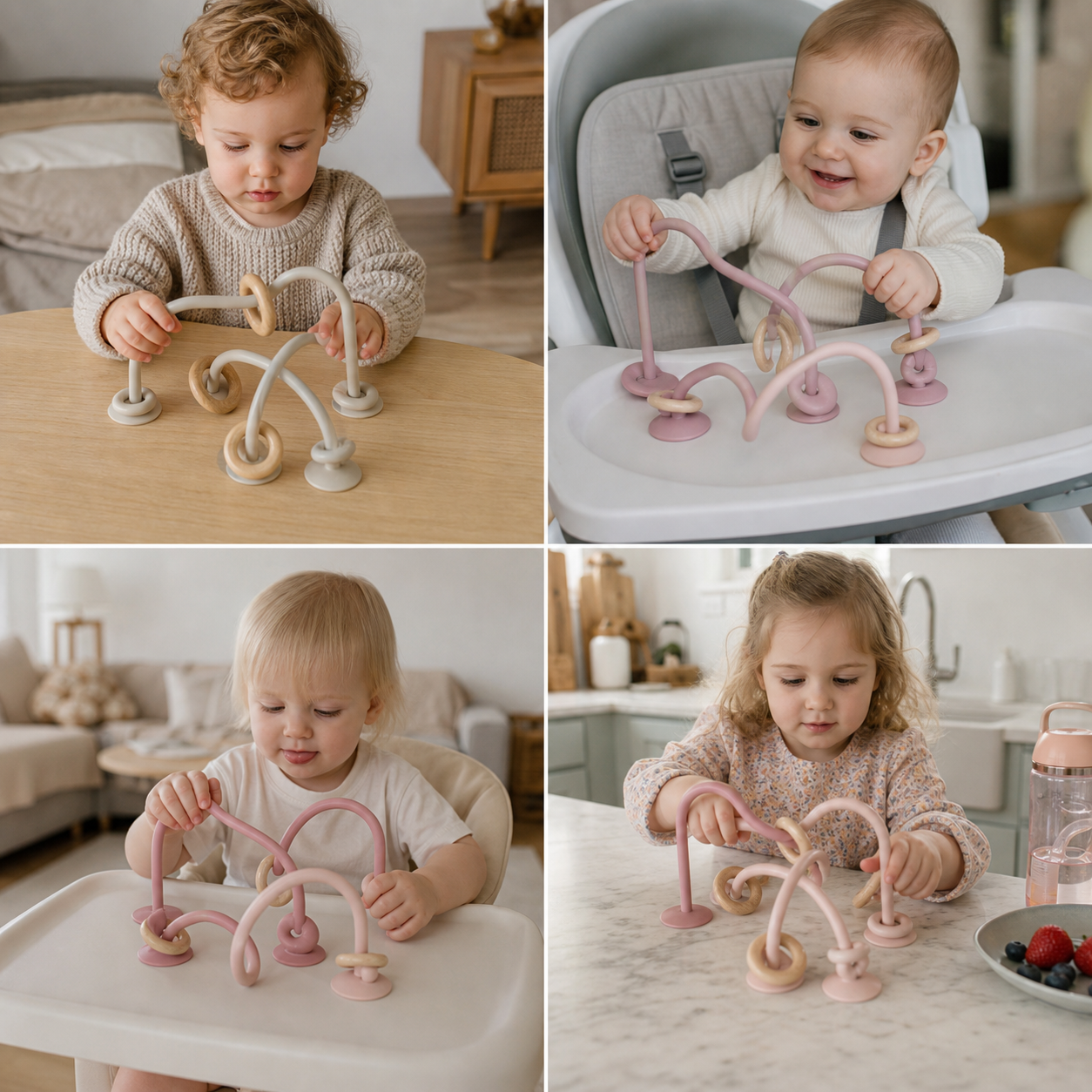 Silicone Baby Activity Toy – Suction Cup Learning Toy for Table & High Chair
