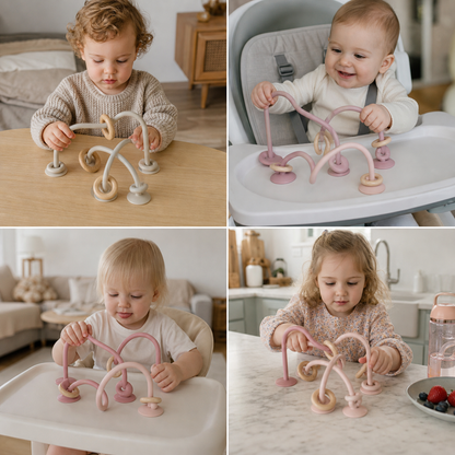 Silicone Baby Activity Toy – Suction Cup Learning Toy for Table & High Chair