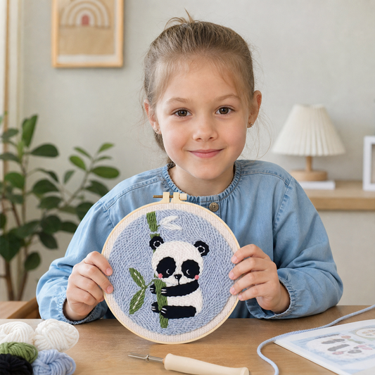 Punch Needle Embroidery Starter Kit – Beginner DIY Set with Beautiful Patterns