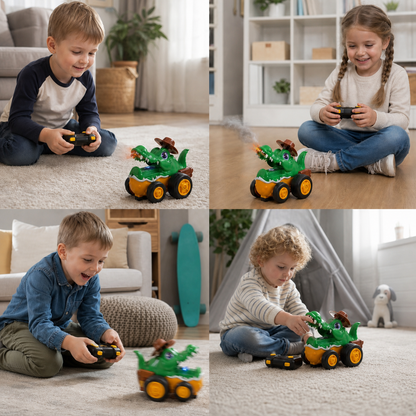 Remote Control Crocodile Stunt Car – Lights, Spray & Sound Effects