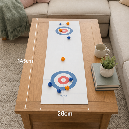 Portable Tabletop Curling Game – 2-Player Competition Set