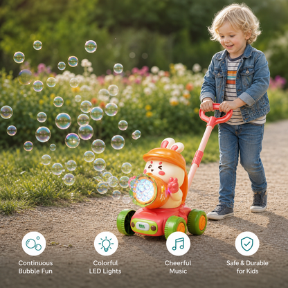 Light-Up Bubble Push Toy – Bubble Blowing Walker for Kids