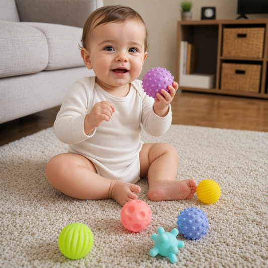 6-Piece Sensory Ball Set – Soft Textured Touch & Massage Balls for Babies & Kids