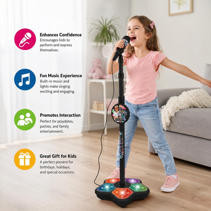 Kids Karaoke Machine with Microphone Stand – Singing Fun Set