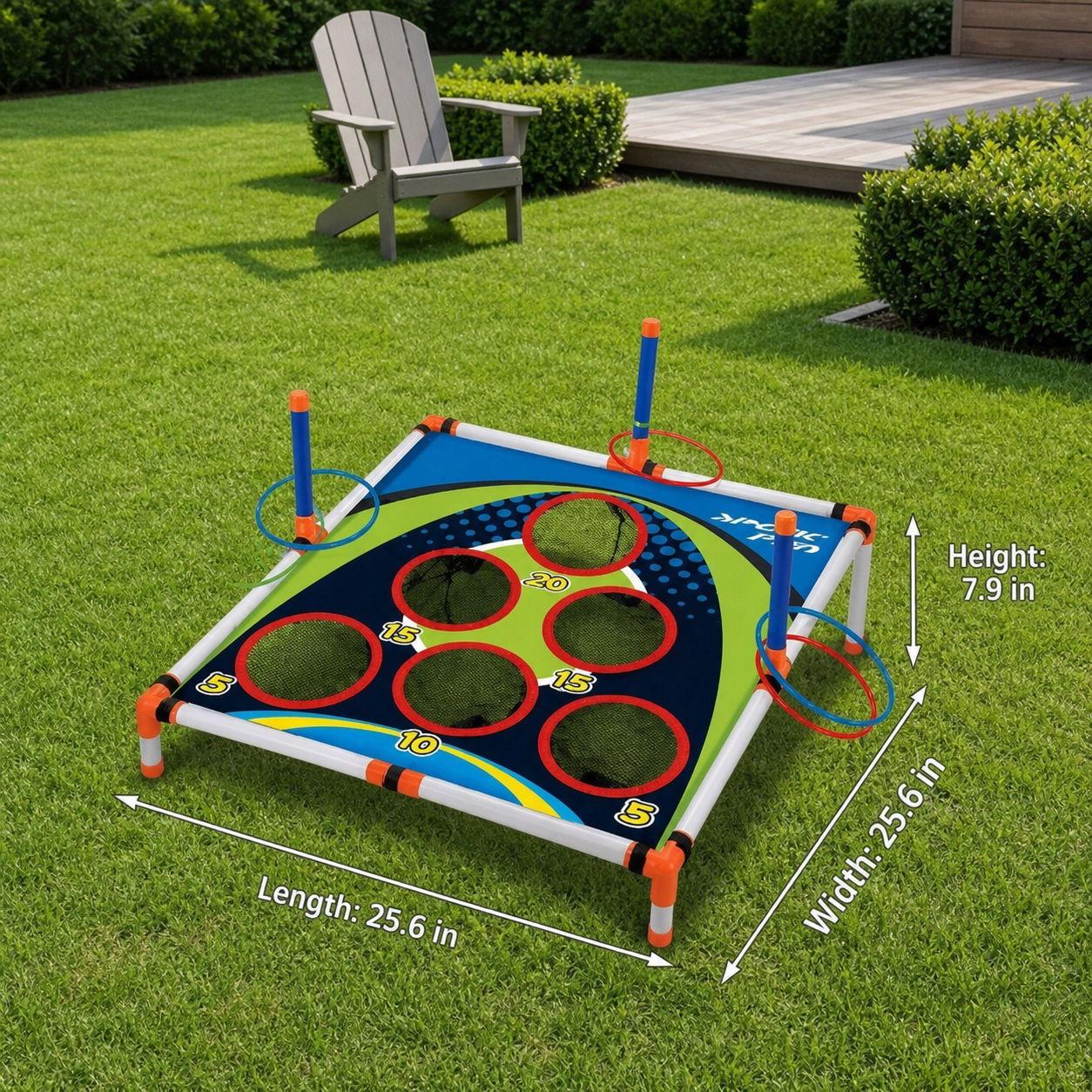 2-in-1 Cornhole & Ring Toss Game Set – Easy Setup for Garden & Travel