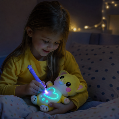 Magic Plush with Glow Drawing Pen – Interactive Light-Up Cuddly Toy for Kids