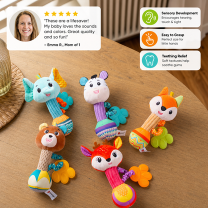 Soothing silicone plush toy for teething babies