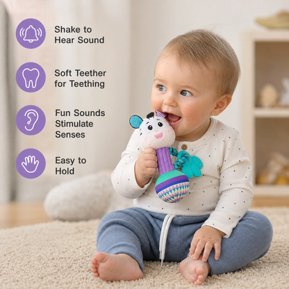 Soothing silicone plush toy for teething babies