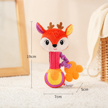 Soothing silicone plush toy for teething babies