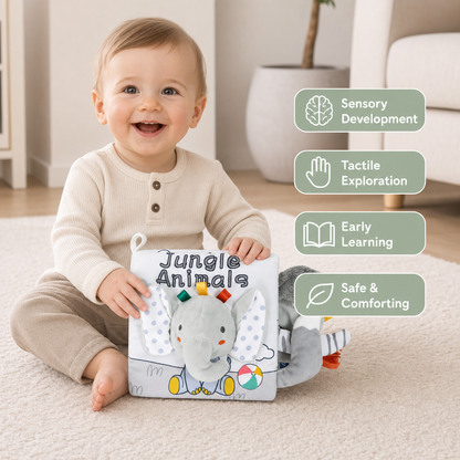 Sensory plush toy playbook for children