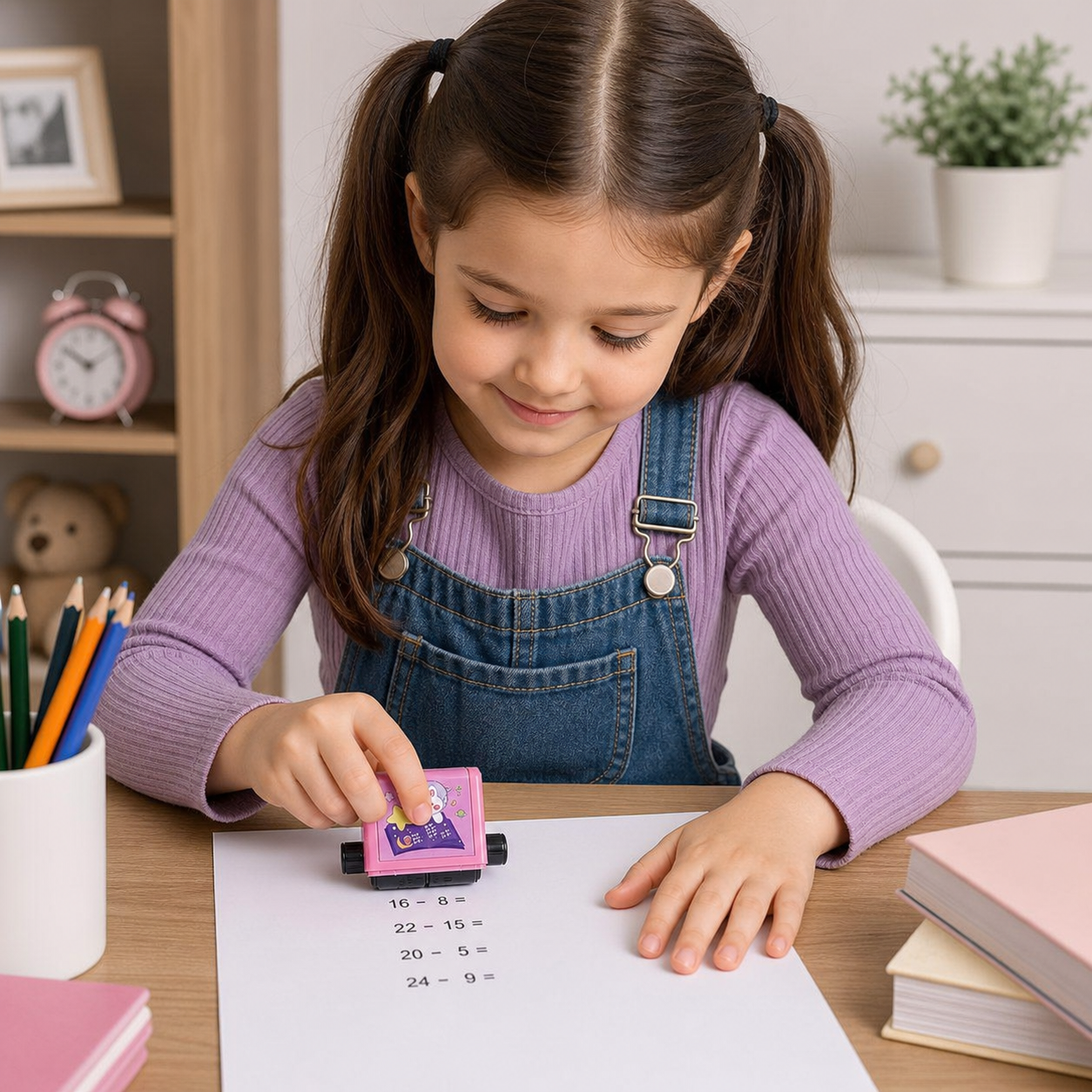 Mathematical stamp roller for learning maths
