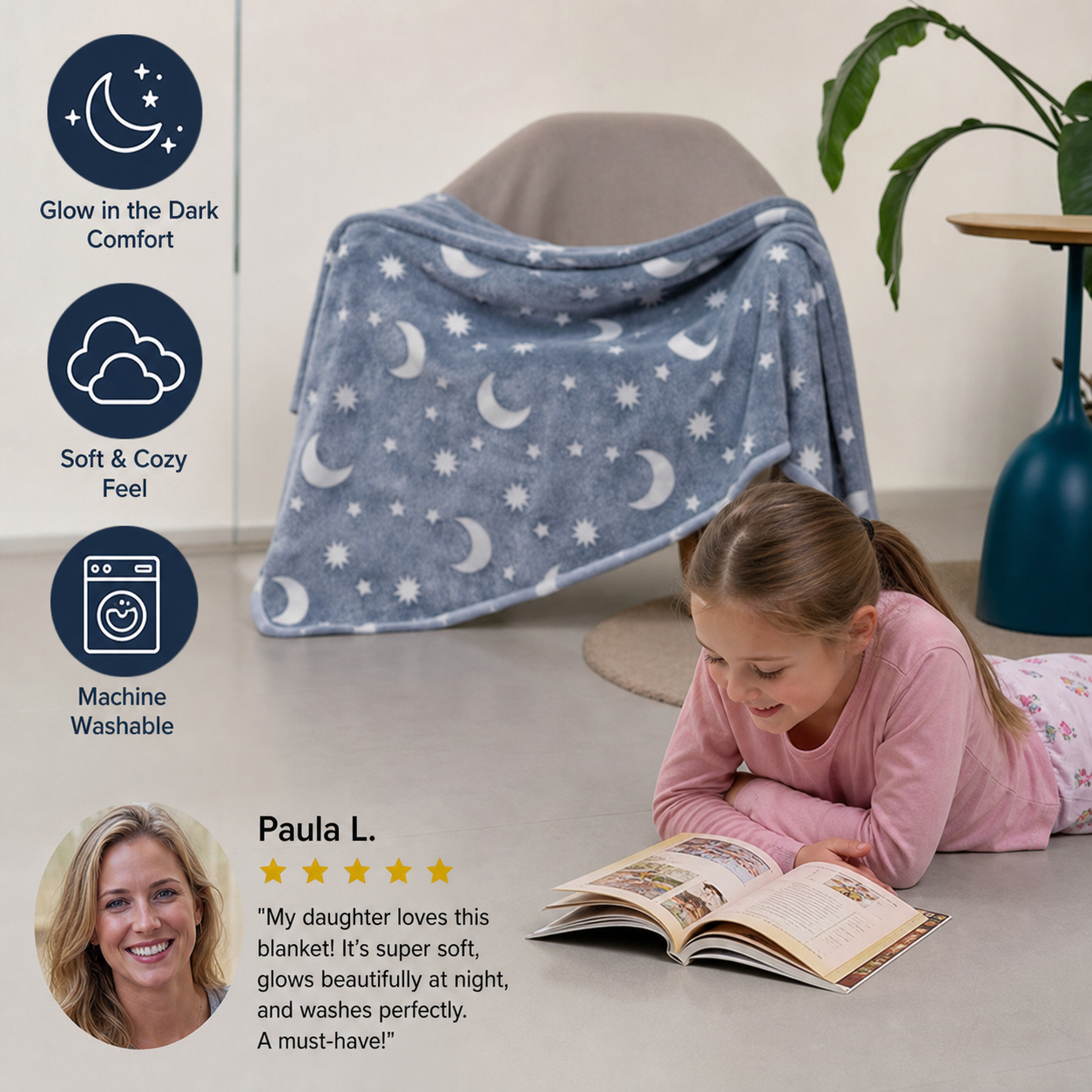 Glow In The Dark Kids Blanket