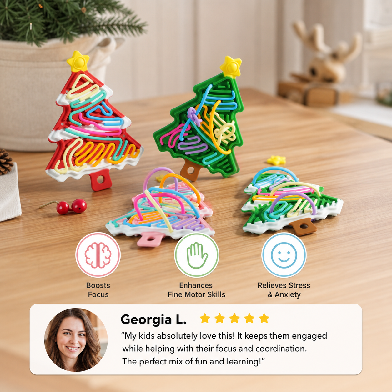Sensory Kids Toy in Christmas Design