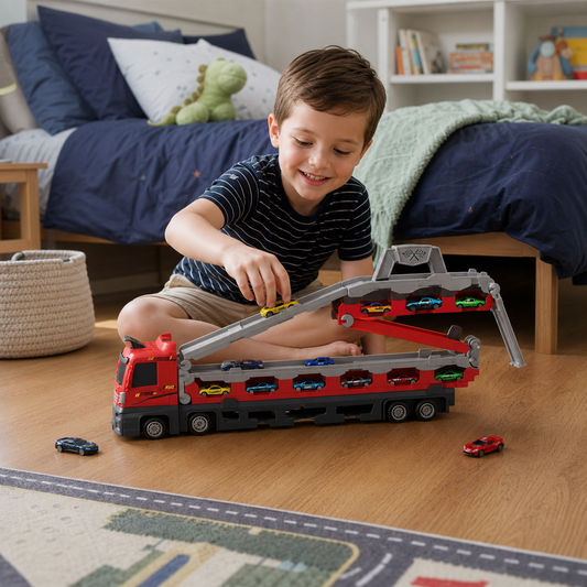 2-in-1 Foldable Truck Race Track