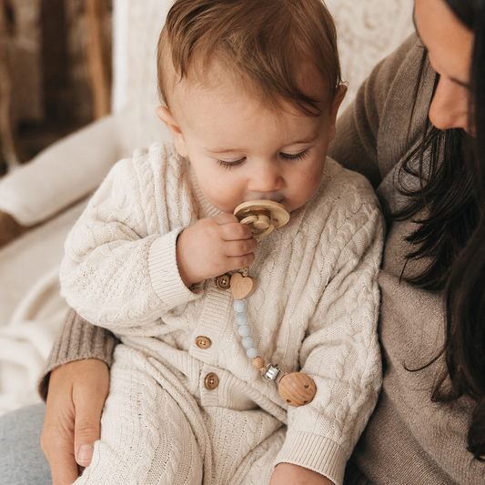 Wooden Baby Pacifier Chain