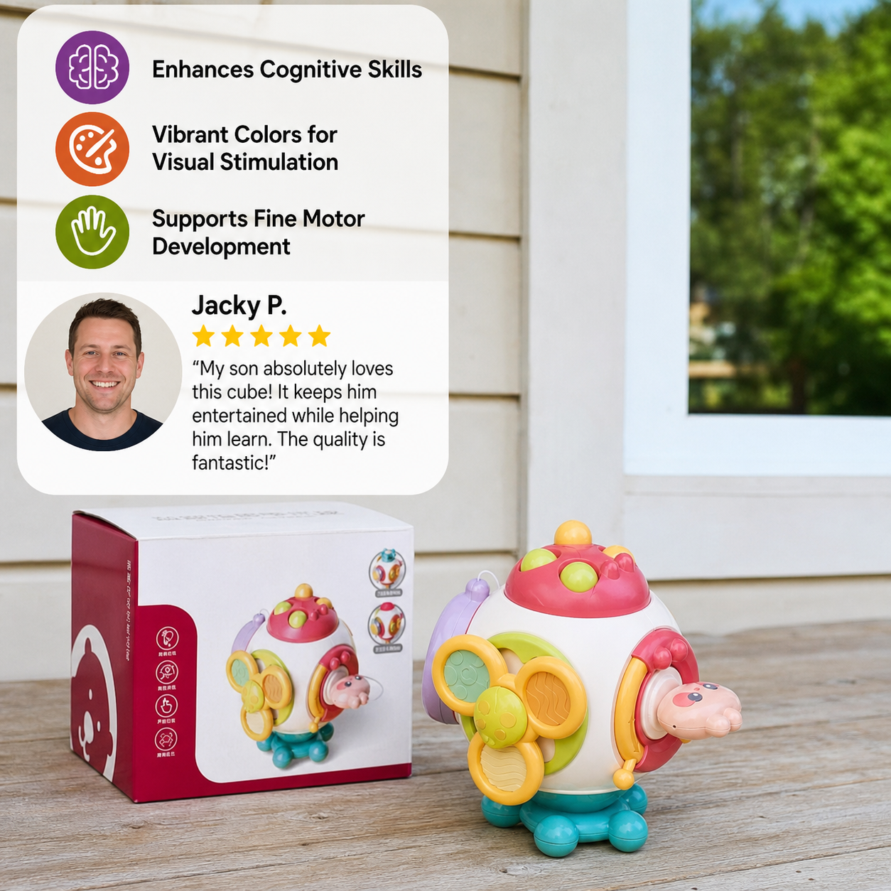 Children's Montessori Activity Cube - Perfect for On-the-Go