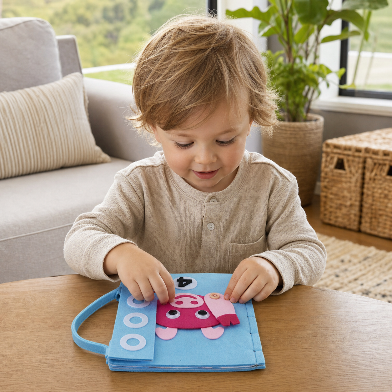 Montessori Activity Books Made of Felt