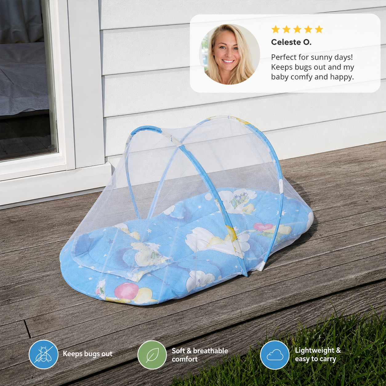 Baby Lounger with Insect Net