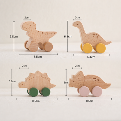 Montessori Wooden Train in Pastel Colors