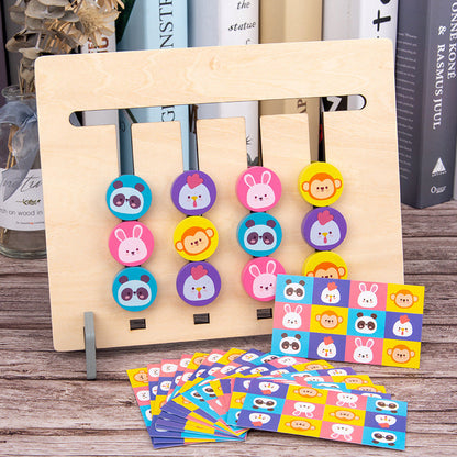 Montessori Shape and Color Learning Game Made of Wood